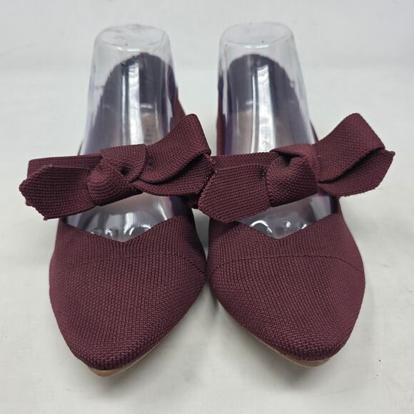 Torrid Burgundy Bow Loafers Womens Size 7WW Slip On Flats - Picture 3 of 8
